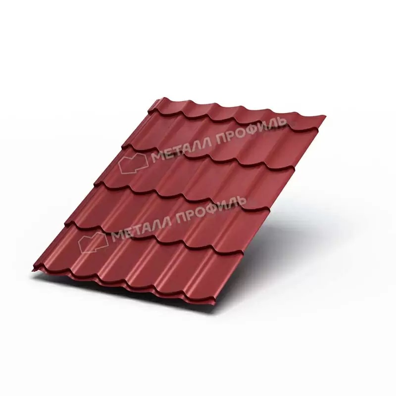 Профиль декоративный Монтерра-Х, покрытие полиэстер, цвет коричнево-красный (3011), 3650*1190*0,45 мм (4,344 кв.м)