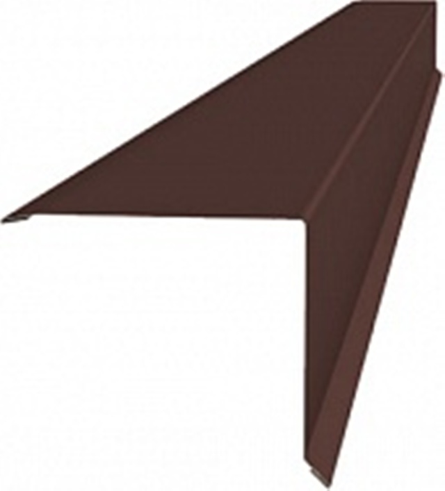 Планка торцевая, покрытие полиэстер, цвет коричневый шоколад (8017), 95*120*2000 мм