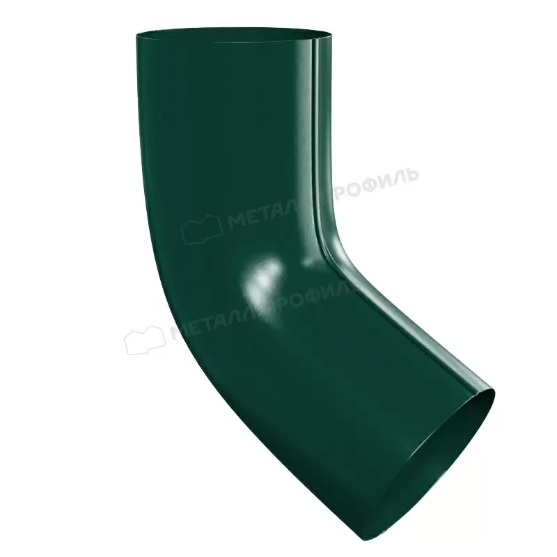 Колено трубы, цвет зеленый (6005), D 100 мм
