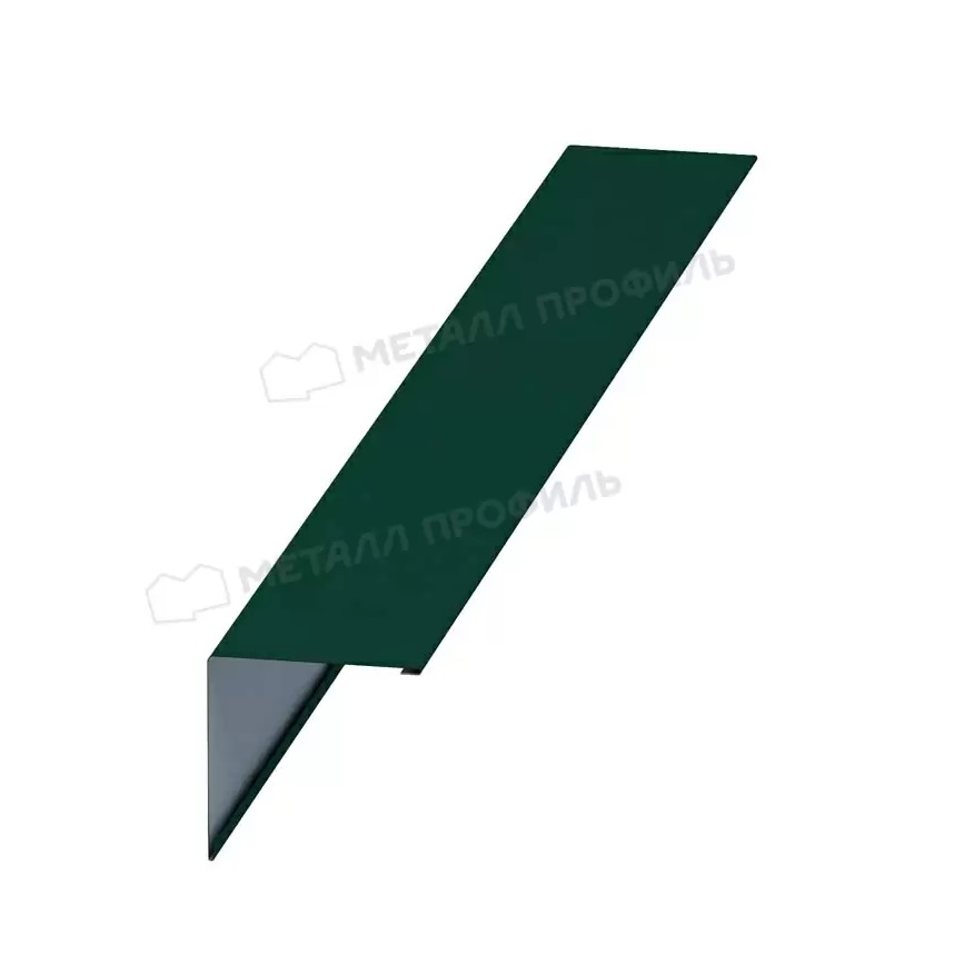 Планка угла наружного, цвет зелёный мох (6005), 115*115*2000 мм