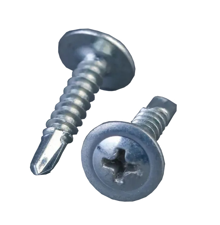 Саморезы металл-металл Rizzel, с пресс-шайбой и сверлом, 4,2*19 мм, 1000 шт. (короб)