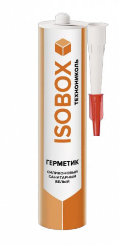 Герметик ISOBOX санитарный силиконовый, белый, 260 мл