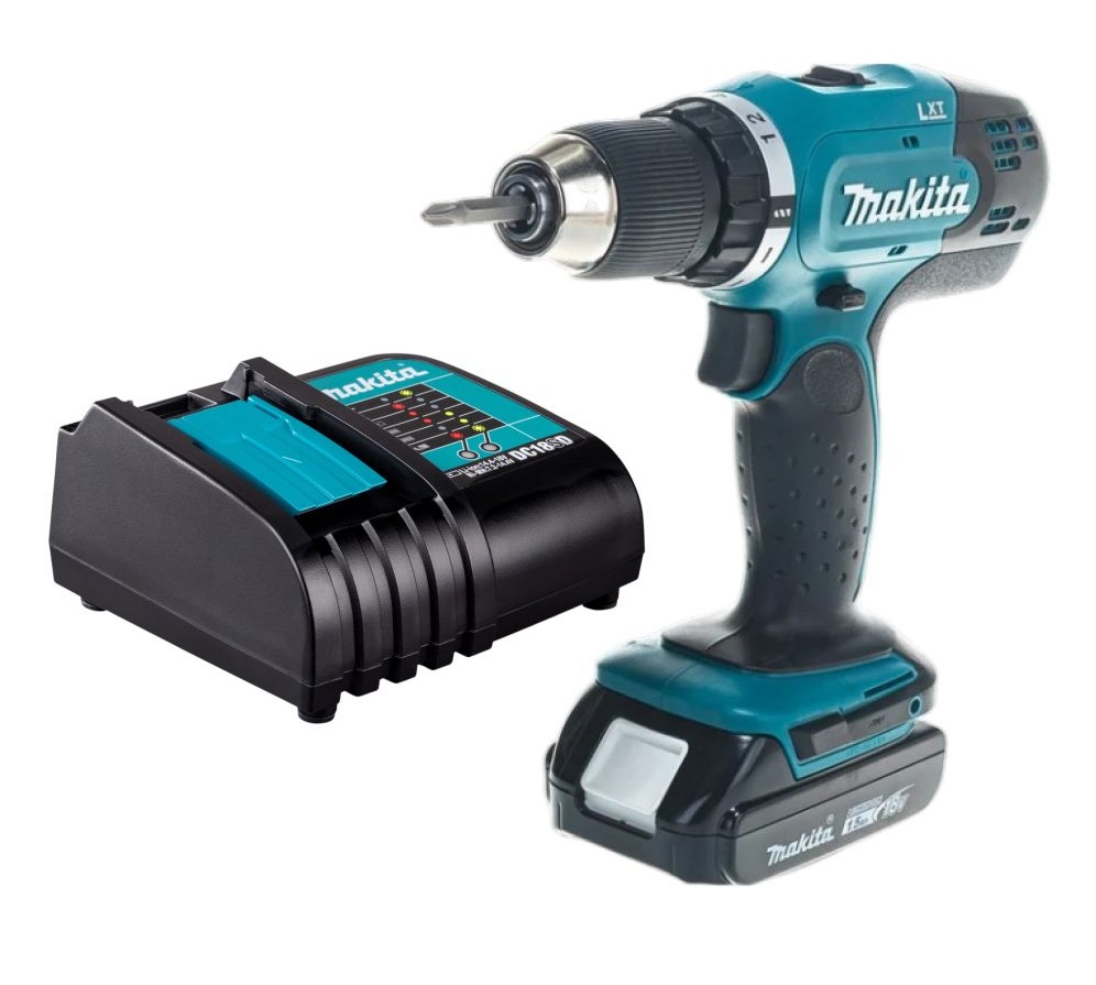 Шуруповерт аккумуляторный MAKITA DDF453SYX5, 18 В, 1*1.5Ач Li-ion, 13 мм, 1300 об/мин