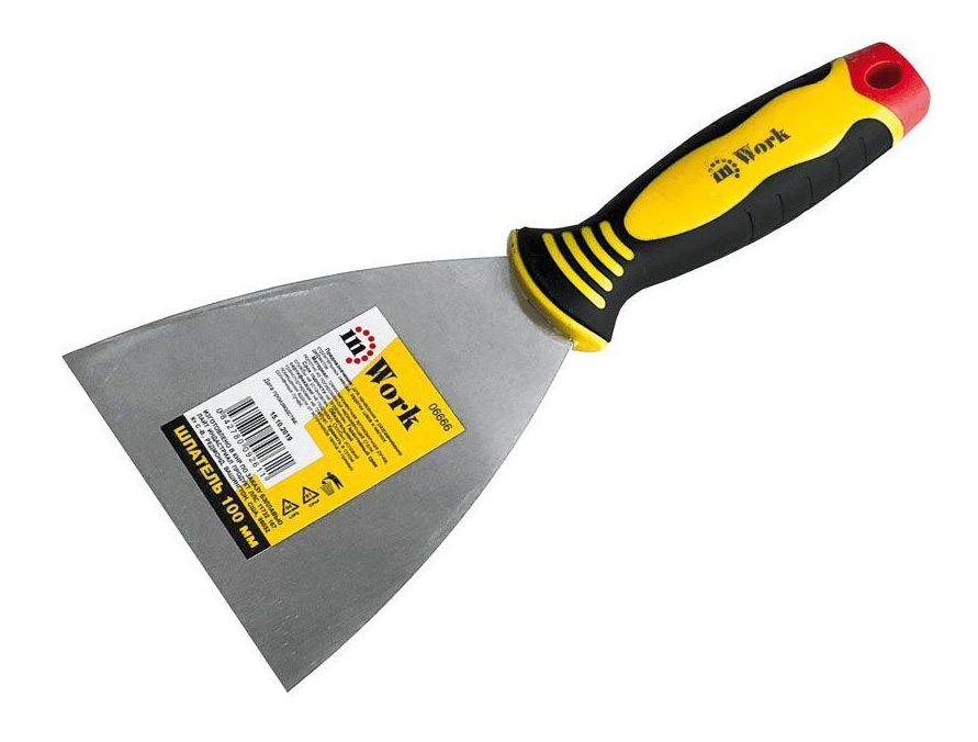 Шпатель USP из нержавеющей стали с трехкомп. ручкой, 100 мм