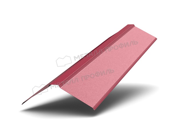 Планка конька плоского, покрытие VikingMP, цвет винно-красный (3005), 150*150*2000*0,45 мм
