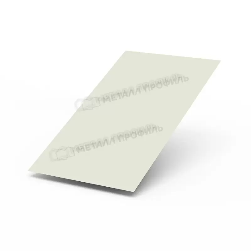 Лист плоский, покрытие полиэстер, в плёнке, цвет сигнально белый (9003), 2000*1250*0,45 мм