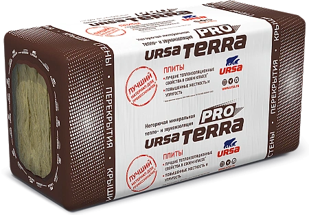 Утеплитель URSA TERRA 34 PN PRO, 12 плит, 0,864 куб.м, 1200*600*100 мм