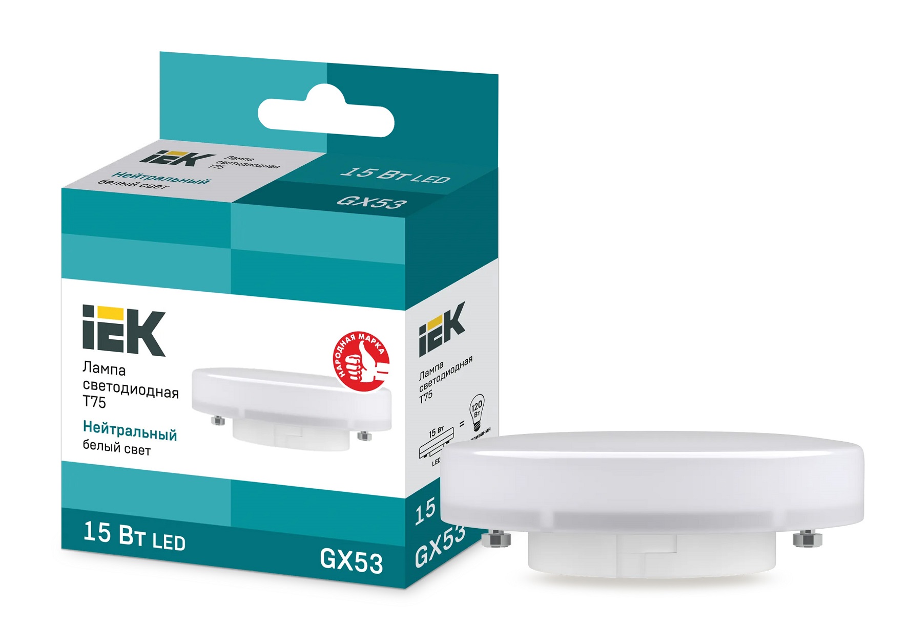 Лампа светодиодная ECO, таблетка, 15 Вт, 230 В, 4000 К