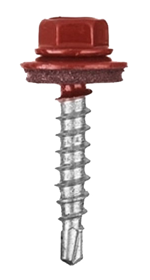 Саморез кровельный ROOFRetail МП, цвет коричнево-красный (RAL 3011), 4,8*28 мм (250 шт.)