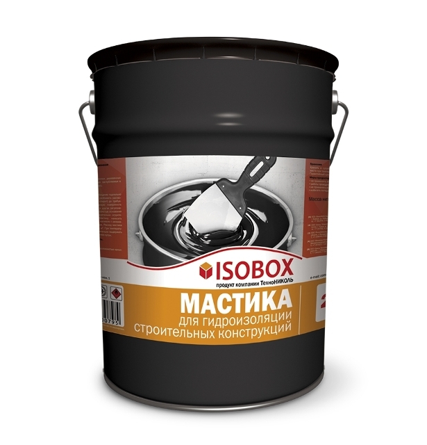 Мастика гидроизоляционная ТехноНИКОЛЬ ISOBOX, 20 кг
