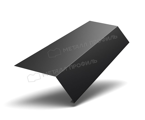 Планка карнизная, покрытие полиэстер, цвет чёрный (9005), 100*69*2000 мм