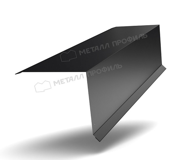 Планка торцевая, покрытие полиэстер, цвет чёрный (9005), 95*120*2000 мм