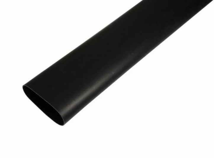 Трубка термоусадочная ТТУ 6/3 мм, цвет чёрный, 1 м