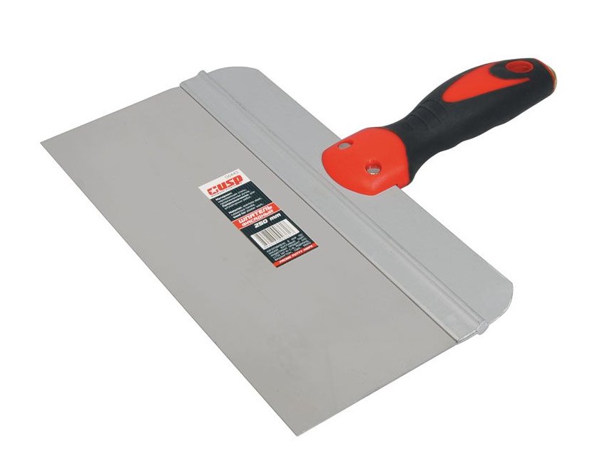 Шпатель фасадный USP Профи, нержавеющий, прорезиненная ручка с метал. бойком, ширина 450 мм