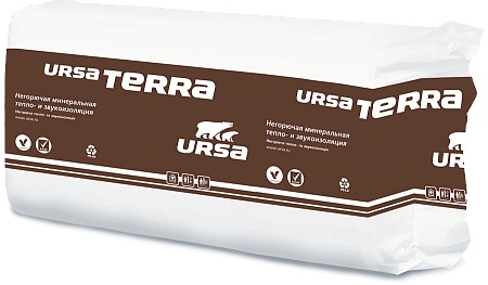 Плиты теплозвукоизоляционные URSA TERRA 37PN, 12 плиты, 0,8784 куб м, 1200*610*100 мм 