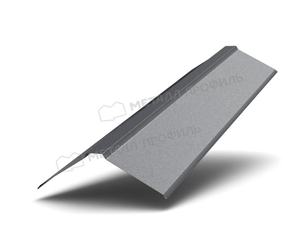 Планка конька плоского, покрытие VikingMP, цвет графитовый серый (7024), 150*150*2000*0,45 мм