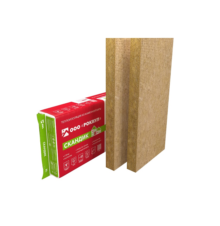 Теплоизоляция РОКВУЛ СКАНДИК XL, 0,432 куб.м, 6 шт., 1200*600*100 мм