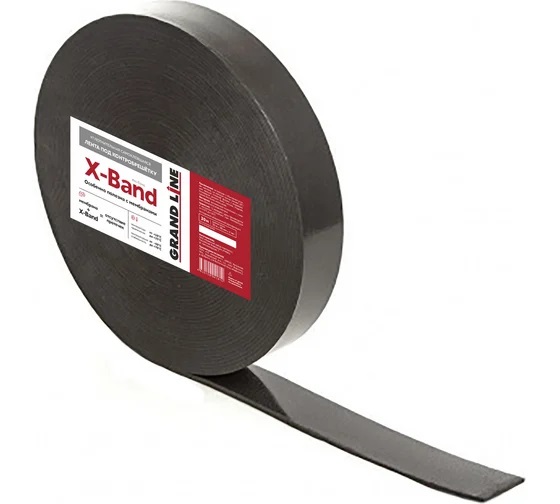 Лента X-Band, уплотнительная, самоклеящаяся, под контробрешетку, 50 мм*30 м*3 мм