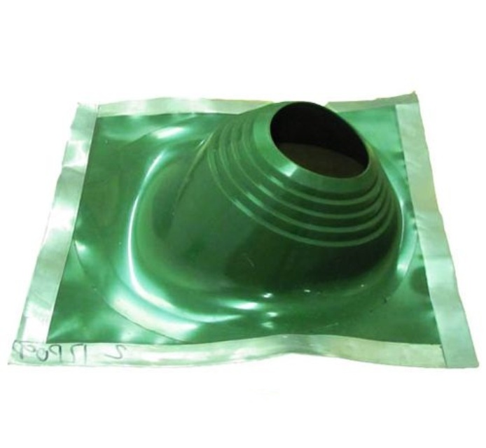 Манжета кровельная ПРОФИ №1, силикон, цвет зеленый, 75-200 мм