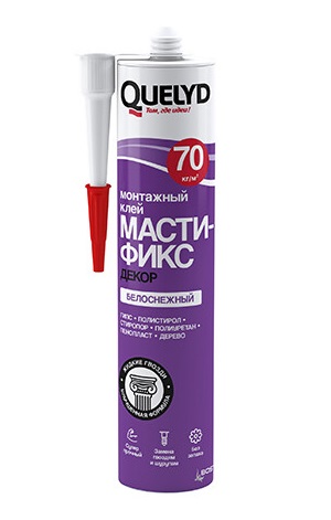 Клей-шпаклевка QUELYD МАСТИФИКС, строительный, белый, 280 мл
