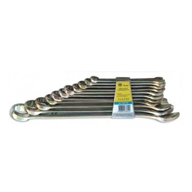 Набор комбинированных ключей, кованая инструментальная оцинкованная сталь, 8 шт.