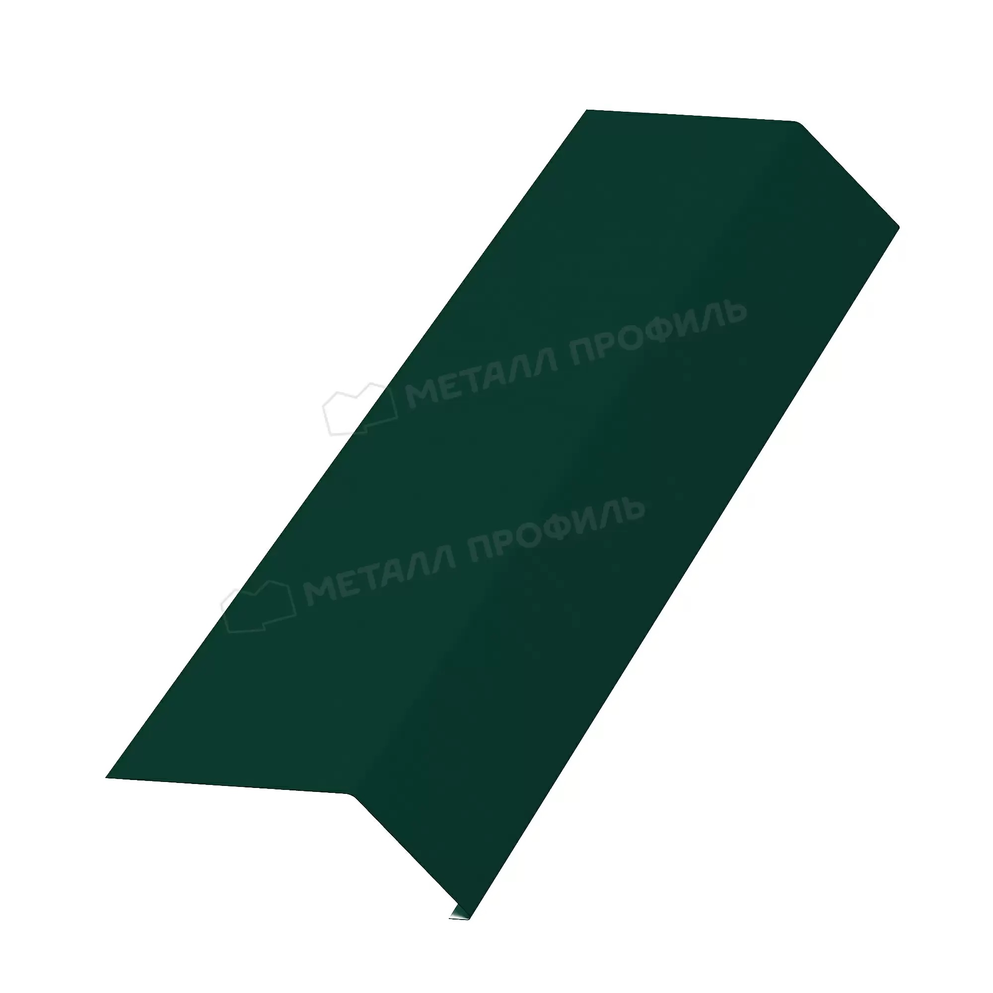 Планка карнизная, покрытие PURETAN, цвет зеленая хвоя (RR11), 100*69*2000*0,5 мм