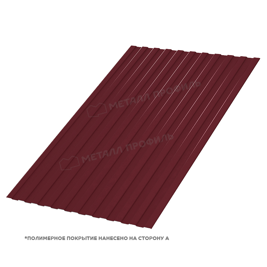 Профнастил С-8 RETAIL, покрытие полиэстер, цвет винно-красный (3005), 2000*1200*0,35 мм