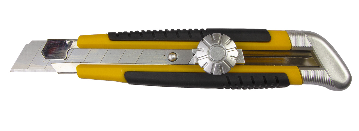 Нож Ultima автоматическая фиксация, черное лезвие Sk5, 18 мм