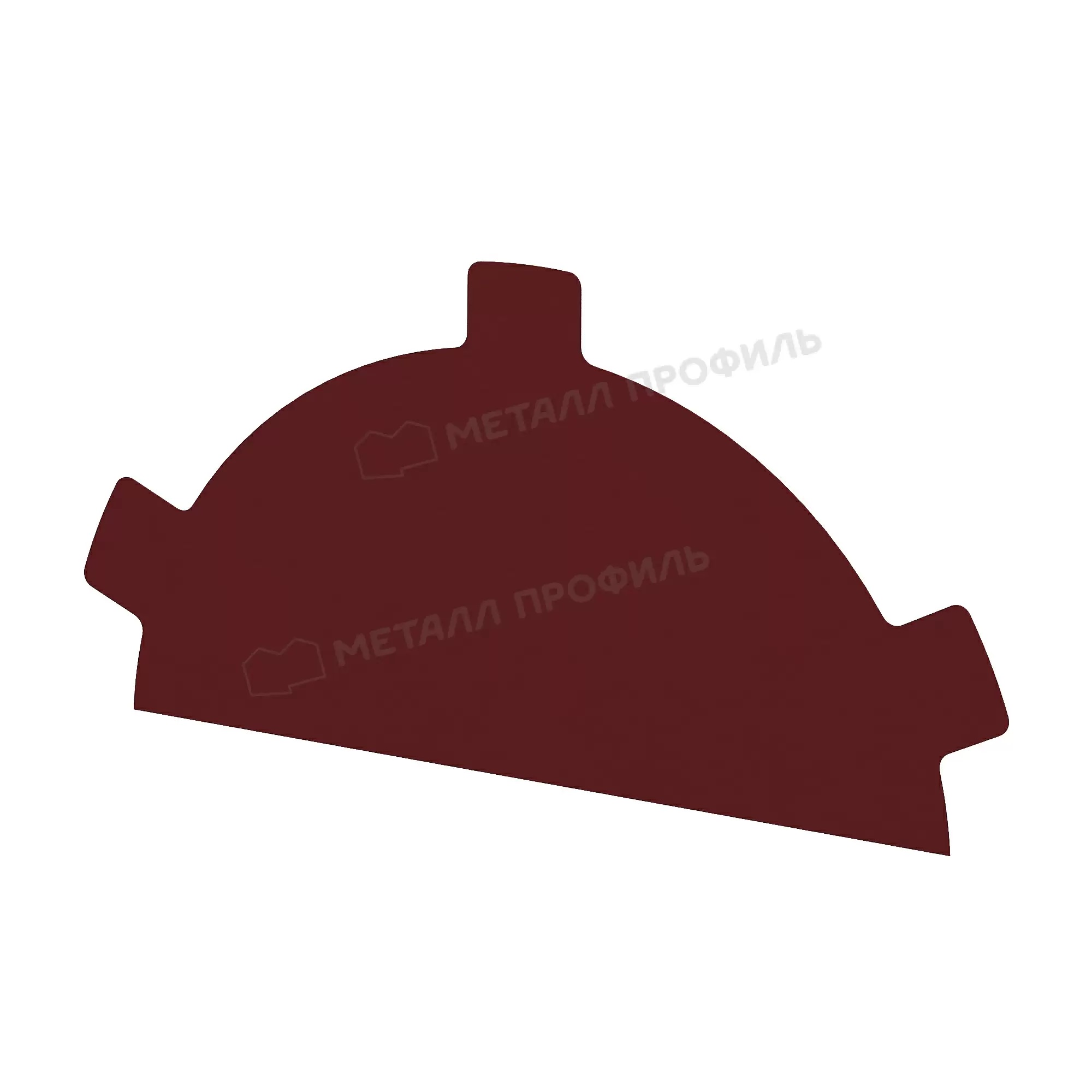 Заглушка конька, покрытие полиэстер, цвет коричнево-красный (3011), 0,5 мм
