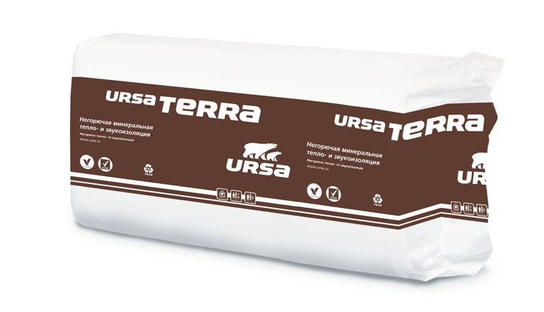 Утеплитель URSA TERRA 37 PN, 20 плит, 0,7625 куб.м, 1250*610*50 мм