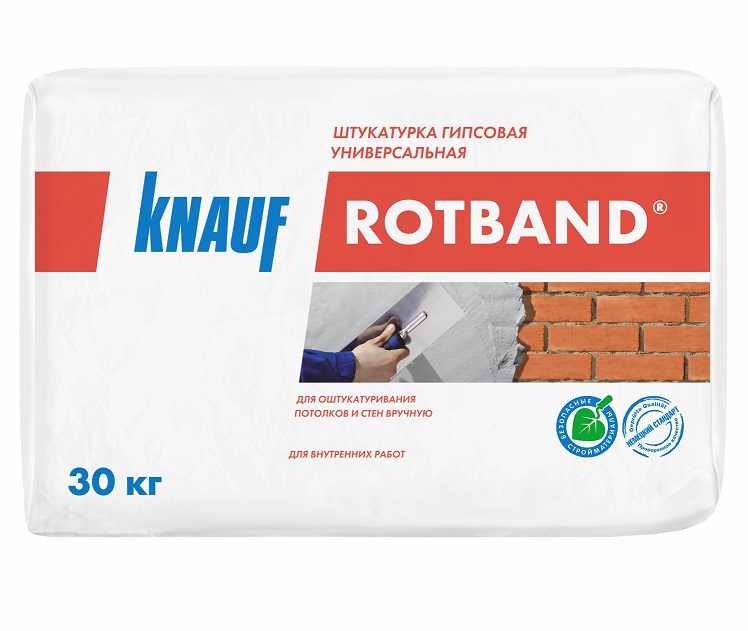 Штукатурка гипсовая универсальная Knauf ROTBAND (Ротбанд), 30 кг 