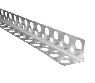 Угол ПВХ прямой, перфорированный, штукатурный, 21*21 мм, 3 м