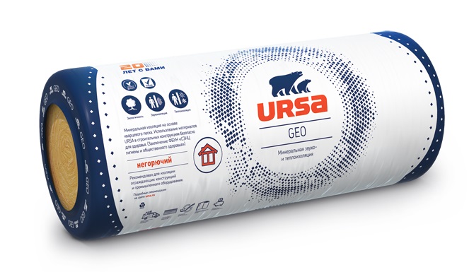 Утеплитель URSA GEO М-11, 1 плита, 1,2 куб.м, 10000*1200*100 мм