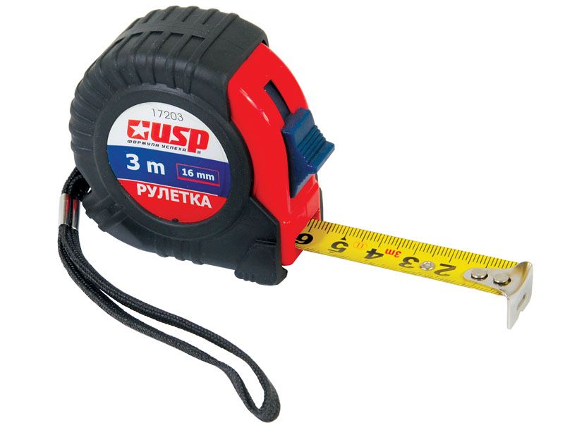 Рулетка USP Хард, стопор, длина 3 мм, 16 мм