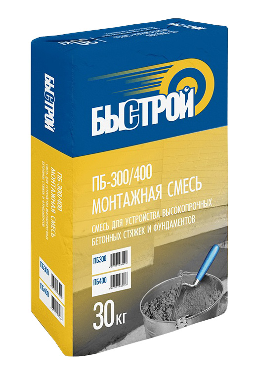 Пескобетон БЫСТРОЙ ПБ-300, 30 кг