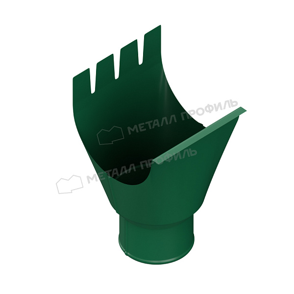 Воронка выпускная, цвет зеленый (6005), D 125/100 мм