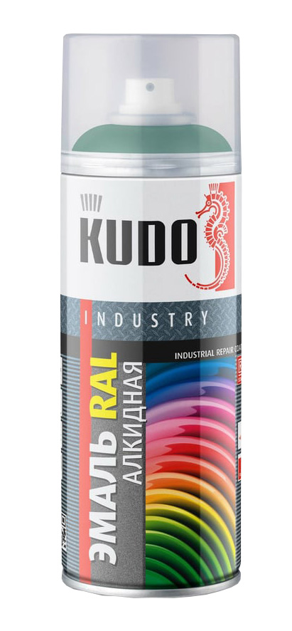 Эмаль KUDO, алкидная, цвет зелёный мох (RAL 6005), 520 мл