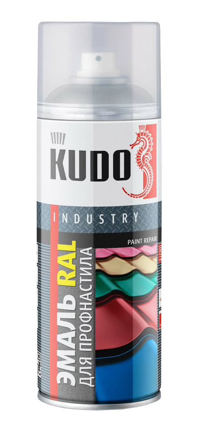 Эмаль KUDO, алкидная, цвет серый (RAL 7004), 520 мл
